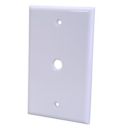 Ace White 1 gang Plastic Coaxial Wall Plate 1 pk