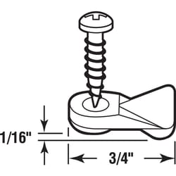 Prime-Line White Nylon Panel Clip For 1/16 inch 8 pk