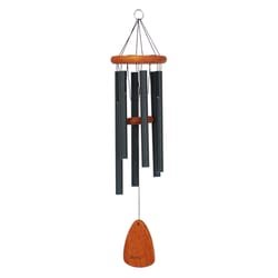 Festival Forest Green Aluminum/Wood 30 in. Wind Chime