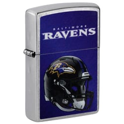 Zippo NFL Silver  Baltimore Ravens Lighter 2 oz 1 pk