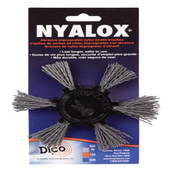 Dico Nyalox 4 in. D X 1/4 in. Aluminum Oxide Wheel Brush Mandrel Mounted Flap Brush 80 Grit 1 pc