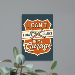 P Graham Dunn 12 in. H X 0.25 in. W X 8 in. L Multicolored Metal Plans in My Garage Sign