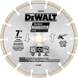 DeWalt 7 in. D X 5/8 and 7/8 in. Steel Segmented Rim Diamond Saw Blade 1 pk