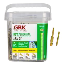 GRK Fasteners RT Composite No. 8 X 2 in. L Star Coated Reverse Screws 725 pk