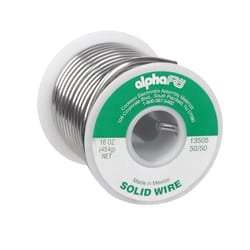 Alpha Fry 16 oz Solid Wire Solder 0.125 in. D Tin/Lead 50/50 1 pc