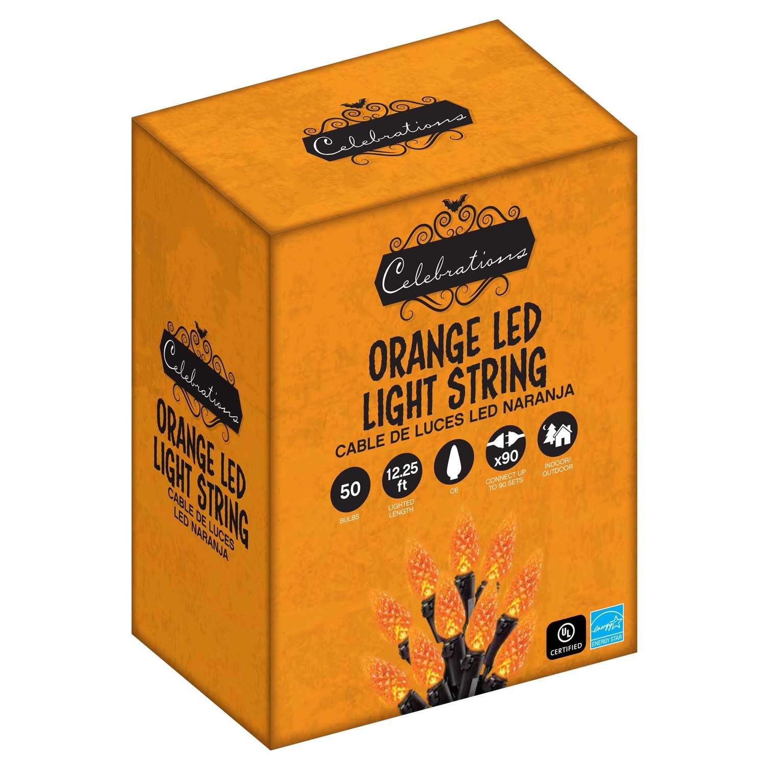 Celebrations Orange 50 ct LED String Lights Ace Hardware