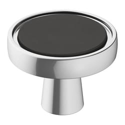 Amerock Mergence Contemporary Round Cabinet Knob 1-3/8 in. D 1 in. Polished Chrome 1 pk