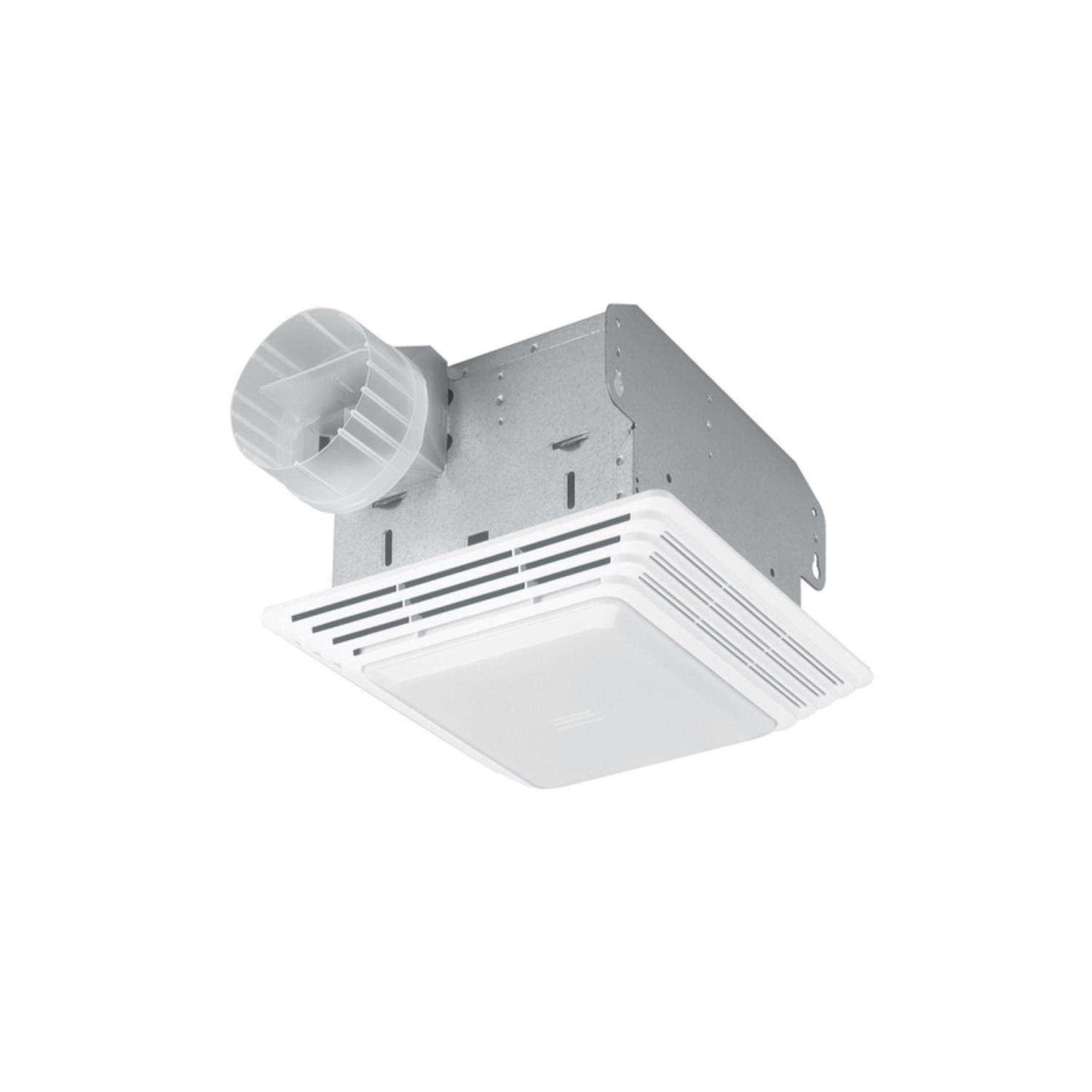 Broan 50 CFM 2.5 Sones Bathroom Ventilation Fan with Lighting - Ace Hardware