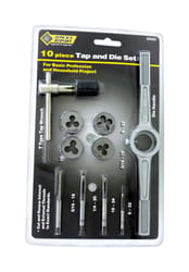 Steel Grip Steel SAE Tap and Die Set 6-32, 10-24, 1/4-20, 5/16-18 10 pc