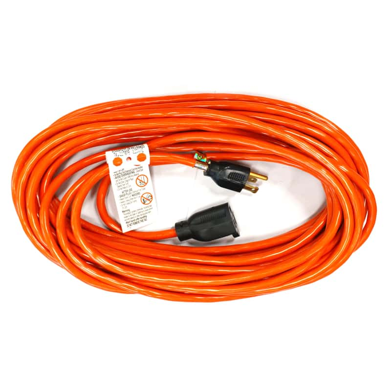 10 Ft Outdoor Extension Cord-3 Outlet-10/3 Orange-10 Gauge Lighted-3 P -  iron forge tools