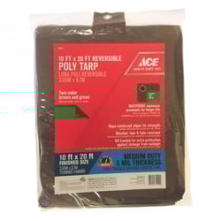 Ace 10 ft. W X 20 ft. L Medium Duty Polyethylene Tarp Brown/Green