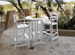 Ivy Terrace Classics White HDPE Frame Traditional Armchair