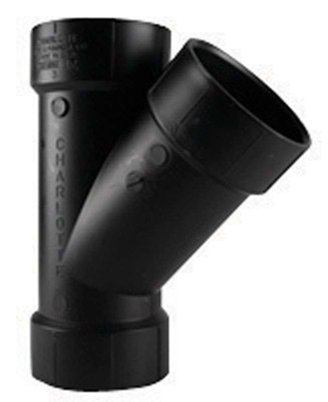 Charlotte Pipe 4 in. Hub X 4 in. D Hub ABS Wye - Ace Hardware