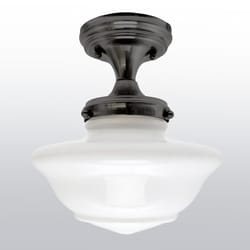 Design House Schoolhouse 10 in. H X 8.8 in. W X 8.8 in. L Oil Rubbed Bronze Ceiling Fixture