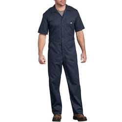 Dickies Men's Cotton/Polyester Coveralls Navy Large Short 1 pk