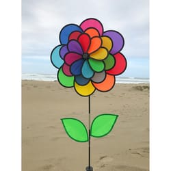 In The Breeze Multicolored Nylon 46 in. H X 19 in. W Garden Stake Spinner