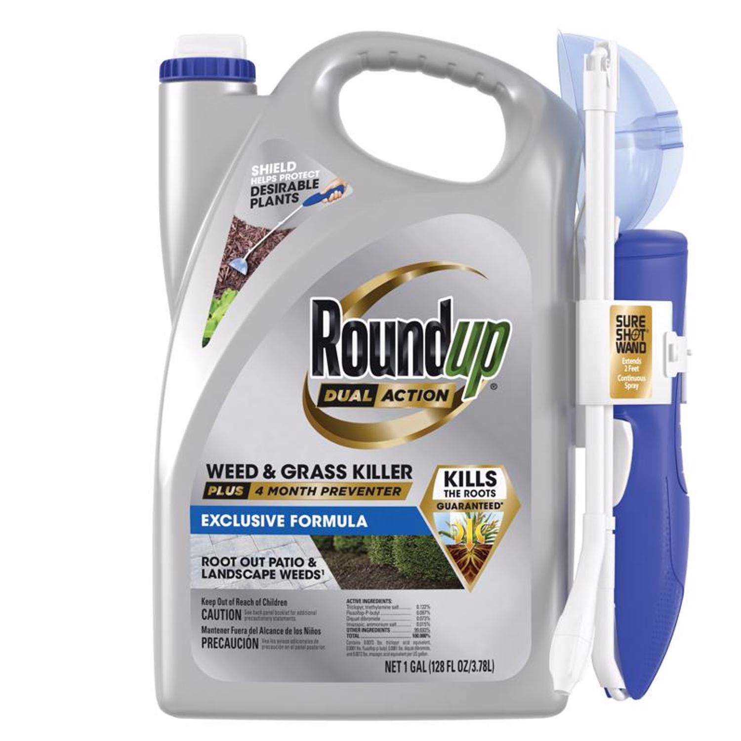 Roundup Dual Action Weed and Grass Killer RTU Liquid 1 gal Ace Hardware