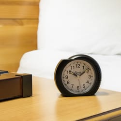 La Crosse Technology Equity 1 in. Black Alarm Clock Analog Battery Operated