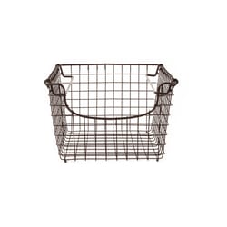 Spectrum Scoop 13 in. L X 13 in. W X 8.5 in. H Bronze Stacking Basket
