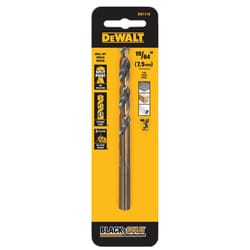 DeWalt Black & Gold 19/64 in. High Speed Steel Split Point Drill Bit 3-Flat Shank 1 pk