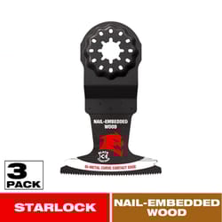 Diablo Starlock 2-1/2 in. W Bi-Metal Curved Contact Edge Oscillating Blade Nail-Embedded Wood 3 pk