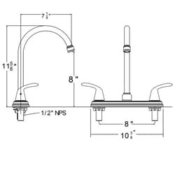 Huntington Brass Two Handle Matte Black Kitchen Faucet