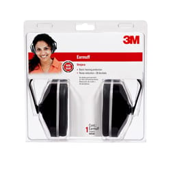 3M 20 dB Cup Ear Muffs Black 1 pk