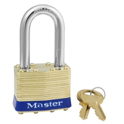 Master Lock 3-1/2 in. H X 1-3/4 in. W Brass 4-Pin Cylinder Weather-Resistant Padlock