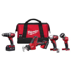 Milwaukee 18V M18 Cordless Brushed 4 Tool Combo Kit