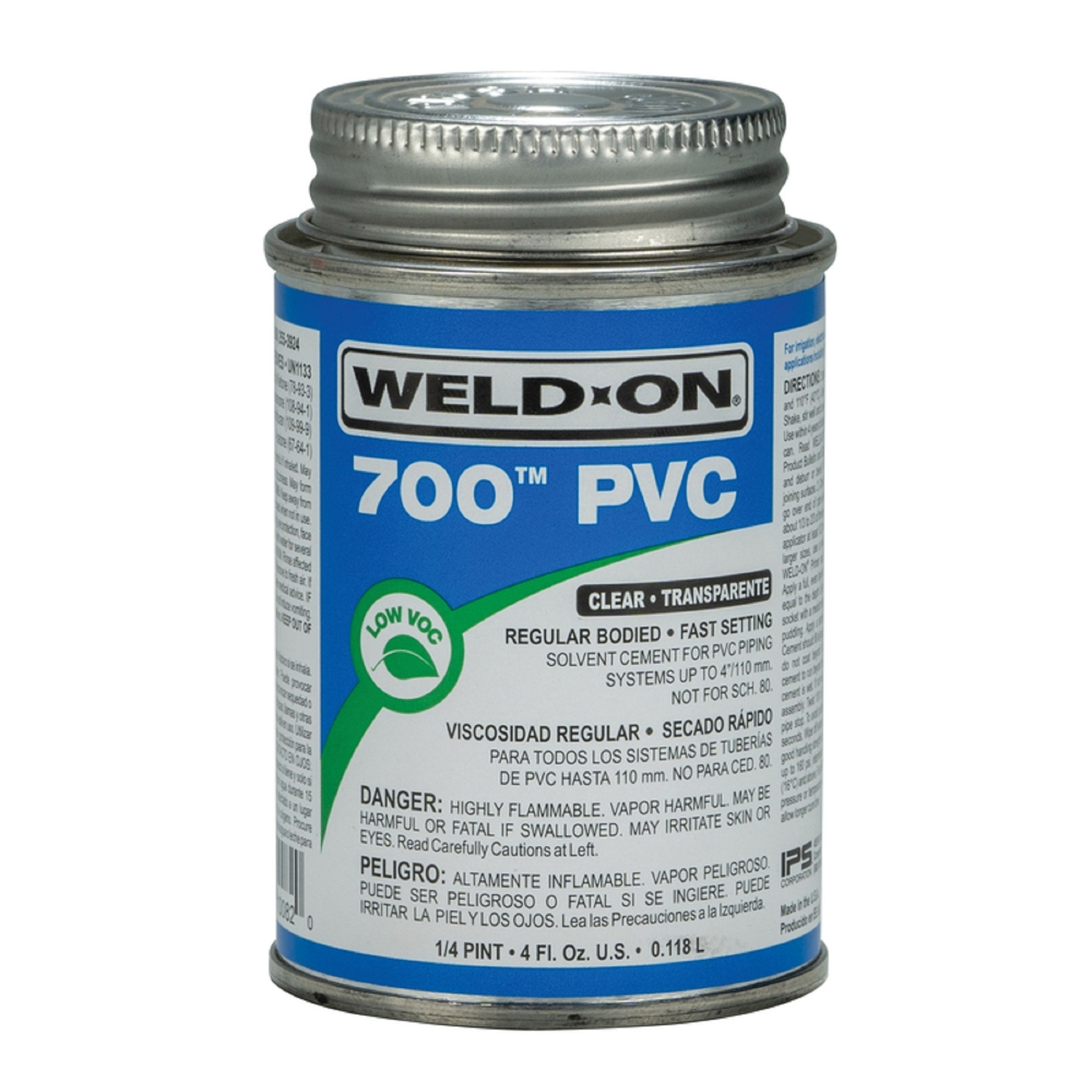 Weld-On 700 Clear Solvent Cement For PVC 4 oz Mfr# 10082 - Ace Hardware