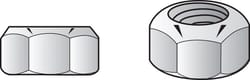 HILLMAN 1/4 in. Zinc-Plated Steel USS Nylon Lock Nut 1 pk