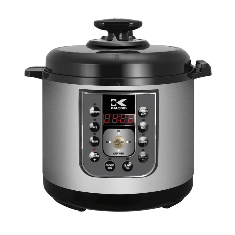 Kalorik Black/Silver Aluminum Sear Pressure Cooker 6.25 cups Sansujyuku sansujyuku.com