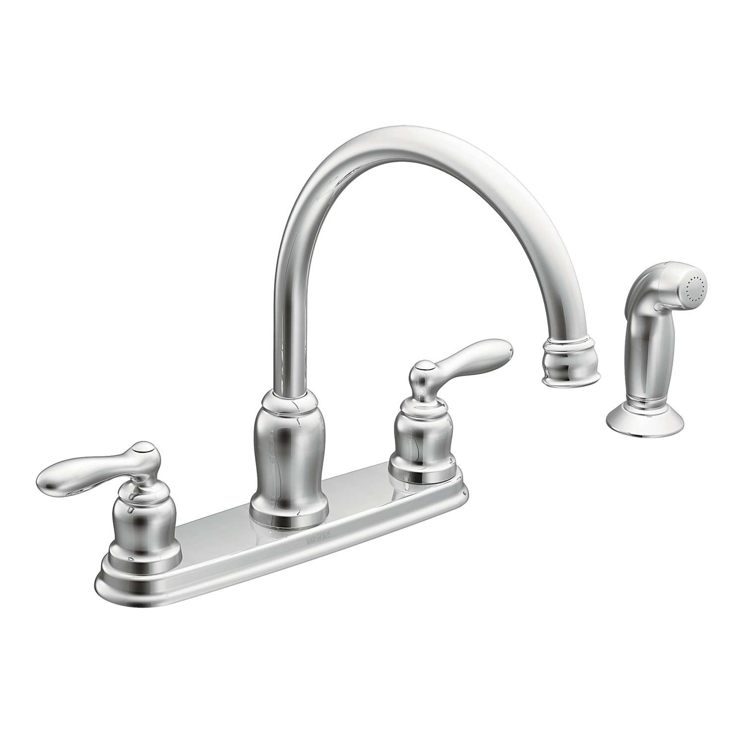 Moen Caldwell Two Handle Chrome Kitchen Faucet Side
