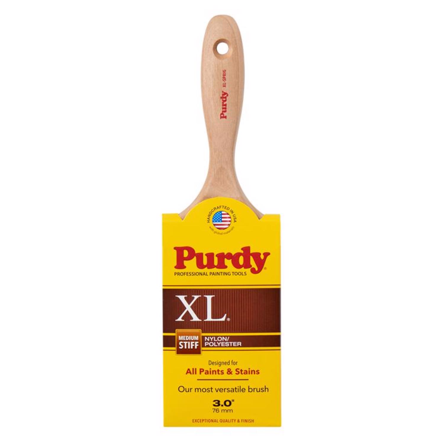 Photos - Putty Knife / Painting Tool Purdy XL Sprig 3 in. Medium Stiff Flat Trim Paint Brush 144380330