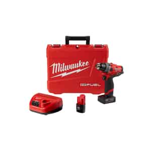 Milwaukee  M12 FUEL  12 volt 1/2 in. Brushless Cordless Hammer Drill/Driver  Kit 25,500 bpm 1700 rpm 