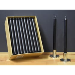 Kiri Tapers Black Unscented Scent Taper Candle