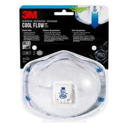 3M Cool Flow P95 Paint Odor Respirator Valved White 2 pk