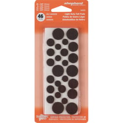 Shepherd Hardware Felt Self Adhesive Pad Brown Round 46 pk