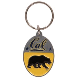 HILLMAN NCAA Tempered Steel Multicolored Split Ring Keychain