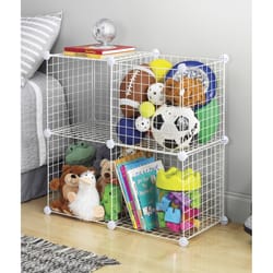 Whitmor 14.5 in. H X 14.5 in. W X 14-1/4 in. D Stackable Wire Storage Cubes