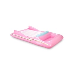 FUNBOY Pink Plastic Inflatable Retro Pool Floating Lounger