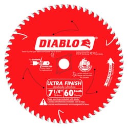 Diablo 7-1/4 in. D X 5/8 in. TiCo Hi-Density Carbide Circular Saw Blade 60 teeth 1 pk