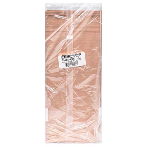 K&S 0.016 in. X 4 in. W X 10 in. L Copper Sheet Metal K&S 0.016 in. X 4 in. W X 10 in. L Copper Sheet Metal