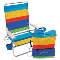 Rio 4-Position Multicolored Beach Backpack Chair
