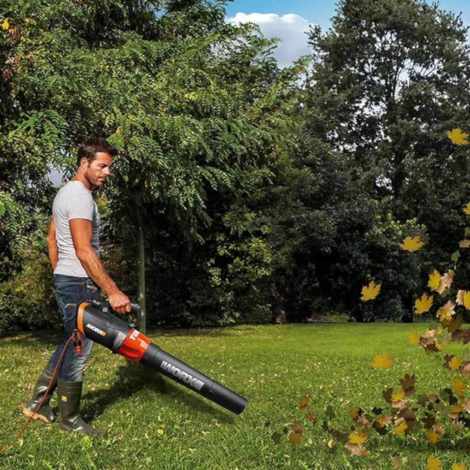 Worx 110 mph 600 CFM 120 V Electric Handheld Leaf Blower Ace