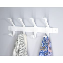 FENIX SmartHook 18 in. L Powder Coated White Steel Contemporary Hook Rack 45 lb. cap. 1 pk