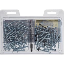 Bore-Fast 3/16 in. D X 1-1/2 in. L Steel Pan Head Screw and Anchor 82 pc