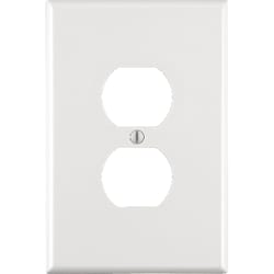 Leviton White 1 gang Thermoset Plastic Duplex Wall Plate 1 pk