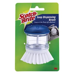Scotch-Brite 4 in. W Medium Bristle Plastic Handle Soap Dispenser Dish Brush