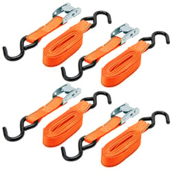 Keeper 1 in. W X 10 ft. L Orange Tie Down Strap 300 lb 4 pk